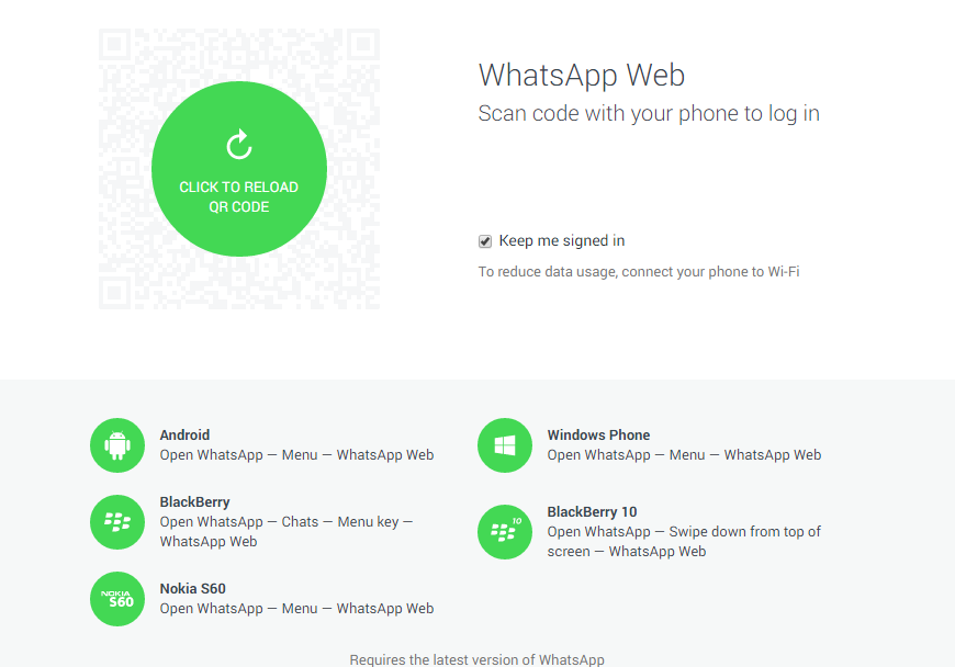 Whatsapp web scan