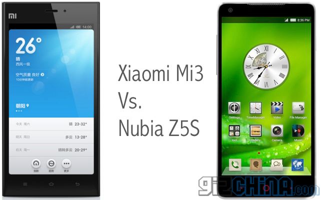 Xiaomi MI3 , ZTE Nubia Z5S