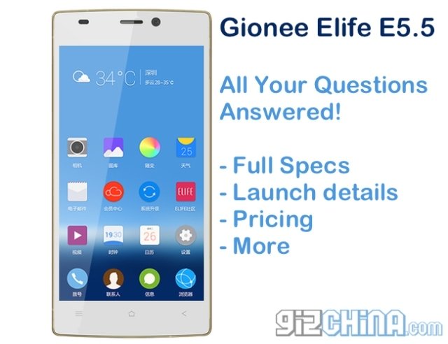 Gionee Elife S 5.5