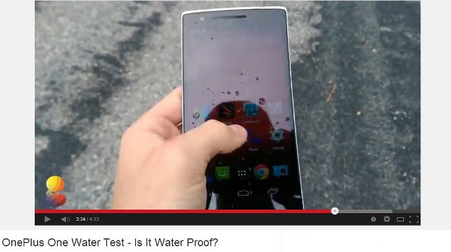 OnePlus One water test