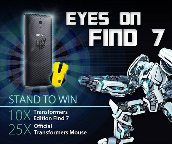 Oppo Find 7 edizione transformers