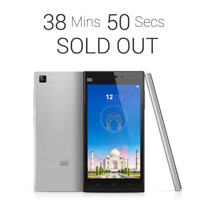 Xiaomi Mi3 venduto via Flipkart