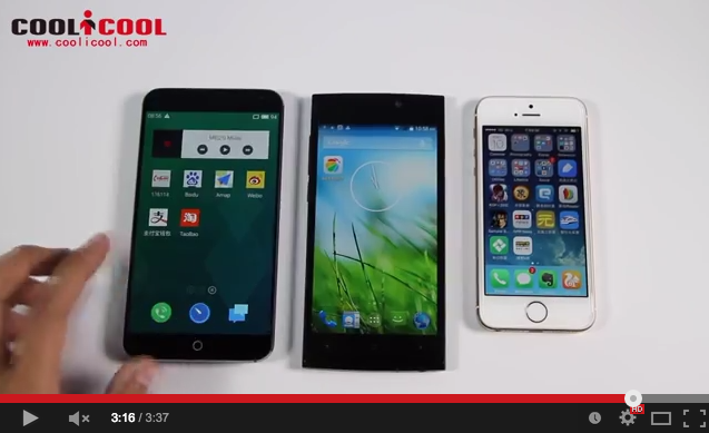 Confronto UMi Zero vs MX4 vs iPhone 5s