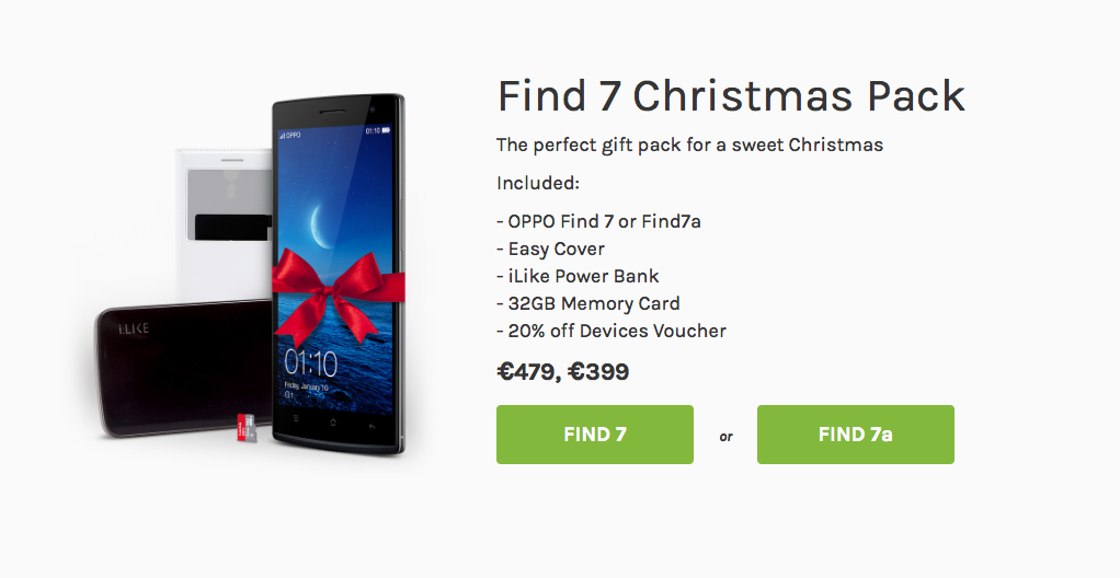 Oppo Find 7 Christmas Pack