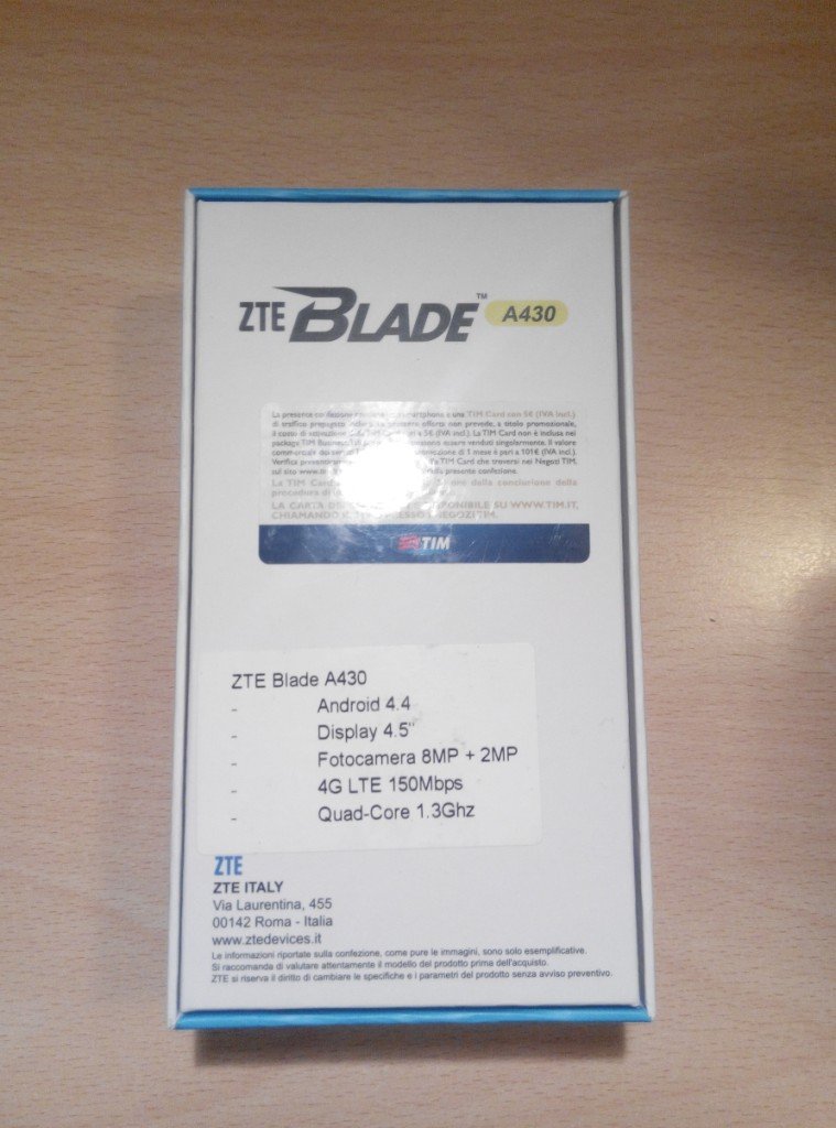 ZTE Blade A430 Box