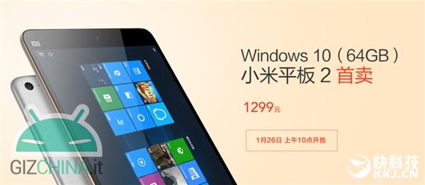 Xiaomi Mi Pad 2 con Windows 10