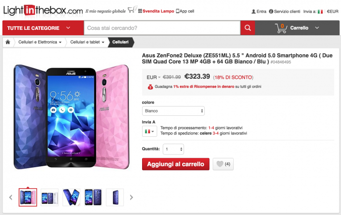 ASUS Zenfone 2 Deluxe Offerta LightInTheBox