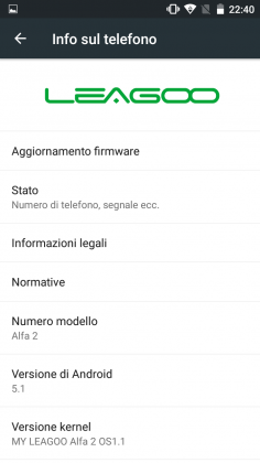 Leagoo Alfa 2 Software