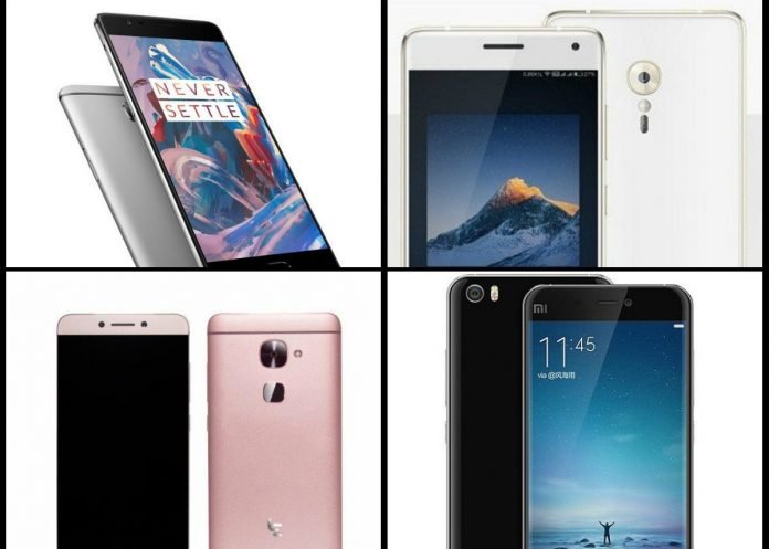 OnePlus 3 vs ZUK Z2 Pro vs LeEco Le Max 2 vs Xiaomi-Mi 5