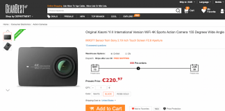 Xiaomi Yi Camera 2 offerta Gearbest codice sconto