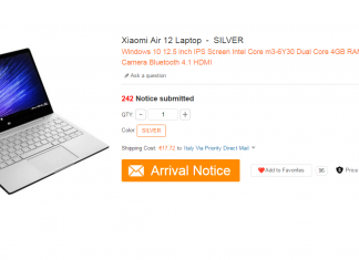 xiaomi mi notebook air prevendita gearbest