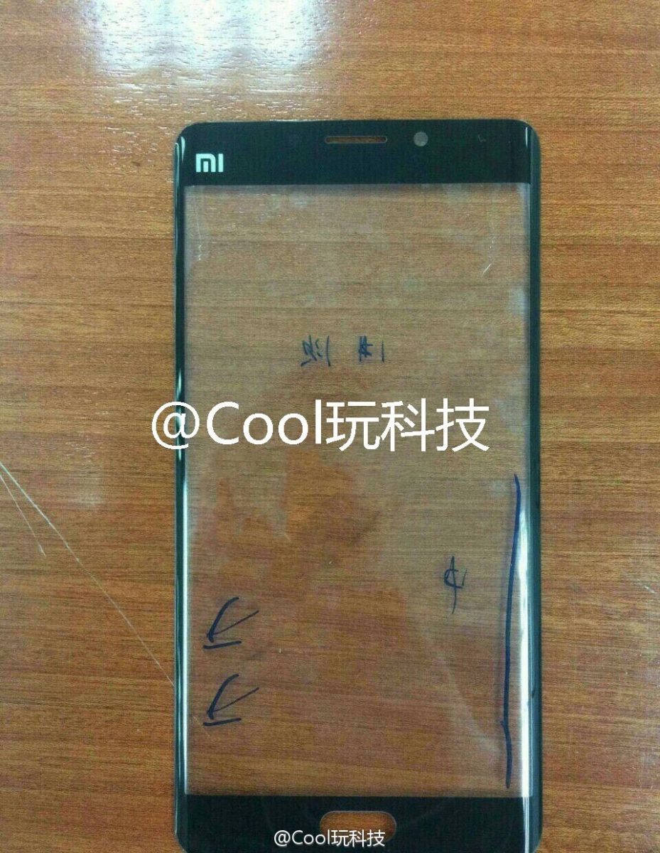Xiaomi Mi Note 2 pannello frontale Samsung Galaxy Note 7