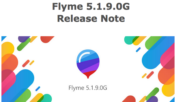 Meizu pubblicata release note Flyme 5.1.9.0G 1