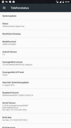 OnePlus 3 CyanogenMod 14 Unofficial