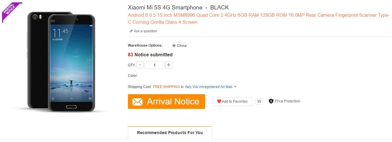 Xiaomi Mi 5S GearBest