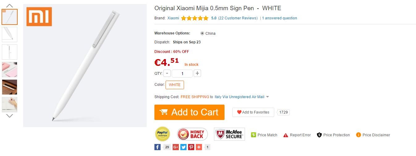 Xiaomi Mi Pen GearBest