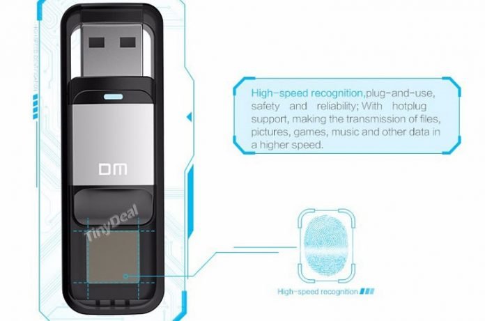 dm pendrive usb 2.0 32 gb con lettore biometrico