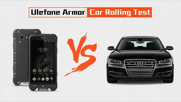 ulefone armor car rolling test