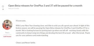 OnePlus 3 3T Open Beta