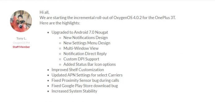 OnePlus 3 3T OxygenOS 4.0.2