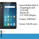 GizDeals - Offerte GearBest - Xiaomi Redmi Note 4 - Versione Global - Banda 20 - Codici Sconto