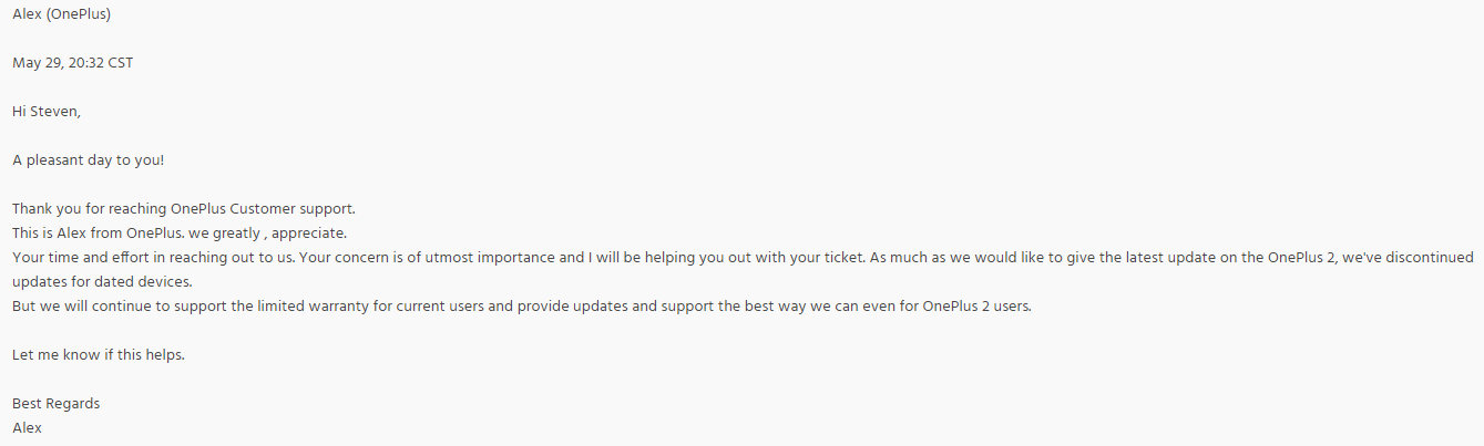 OnePlus 2 aggiornamento Nougat
