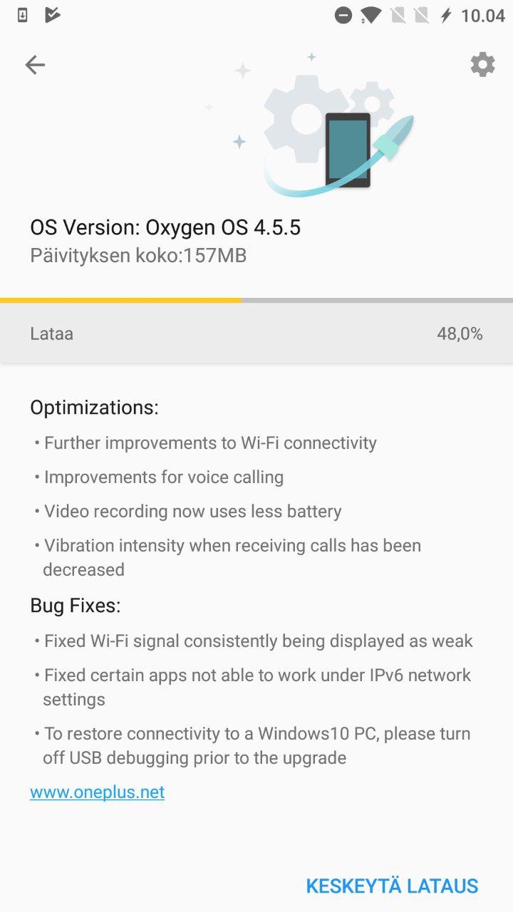OnePlus 5 OxygenOS 4.5.5