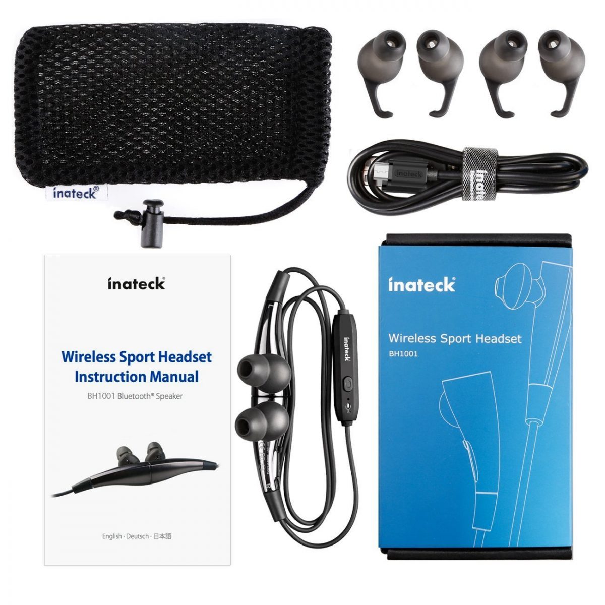Recensione Inateck BH-1001 - Cuffie Bluetooth Magnetiche per lo Sport - Packaging