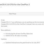 OnePlus 5 OxygenOS 4.5.8