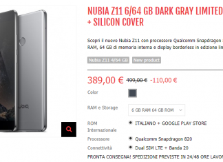 nubia z11 offerta