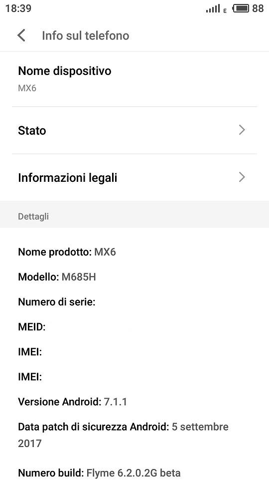 Flyme 6 Android 7.1.1 Nougat Meizu MX6