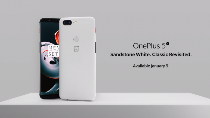 oneplus 5t sandstone white
