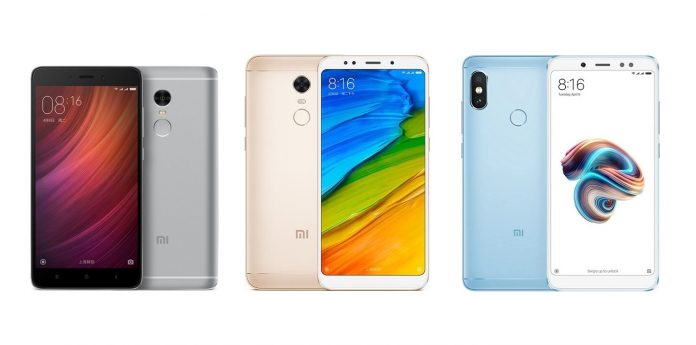 xiaomi redmi note 4 xiaomi redmi 5 plus xiaomi redmi note 5 pro