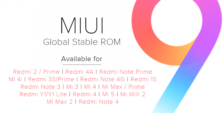 miui 9 global stable lista