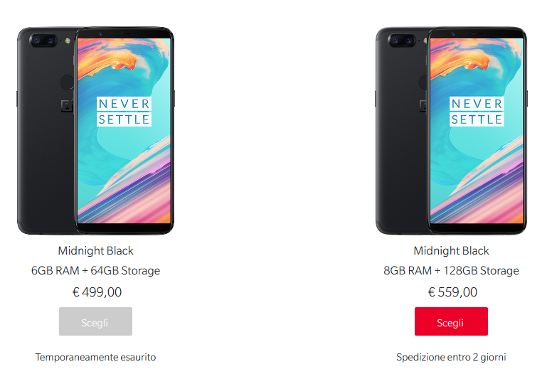 oneplus 5t sold out 