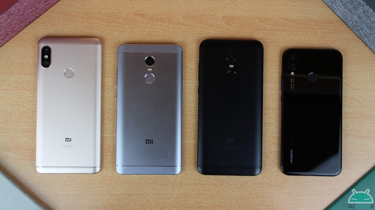 Xiaomi Redmi Note 5 VS Xiaomi Redmi 5 Plus VS Xiaomi Redmi Note 4 VS Huawei P20 Lite