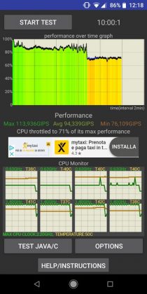 Xiaomi Mi A2 cpu stress test