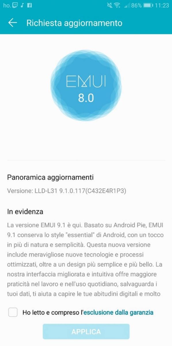 honor 9 lite android 9.0 pie