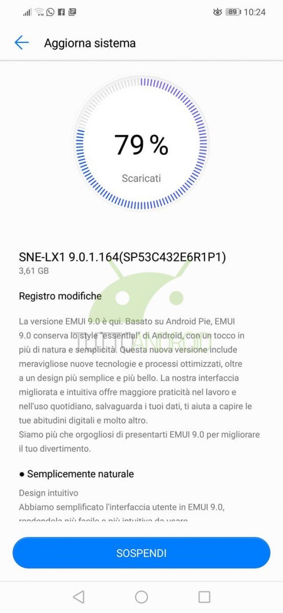 huawei mate 20 lite android 9 pie