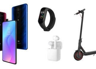 xiaomi mi 9t xiaomi mi band 4 xiaomi mi electric scooter pro mi true wireless earphones