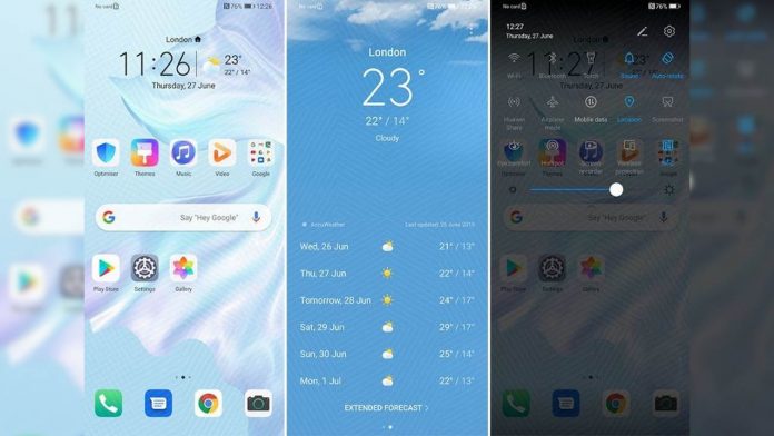 huawei android q emui 10