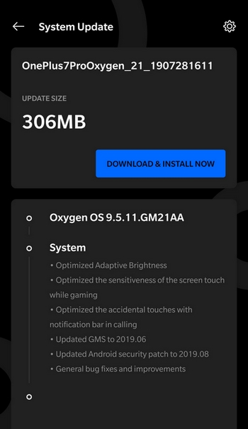 oneplus 7 pro oxygenos 9.5.11