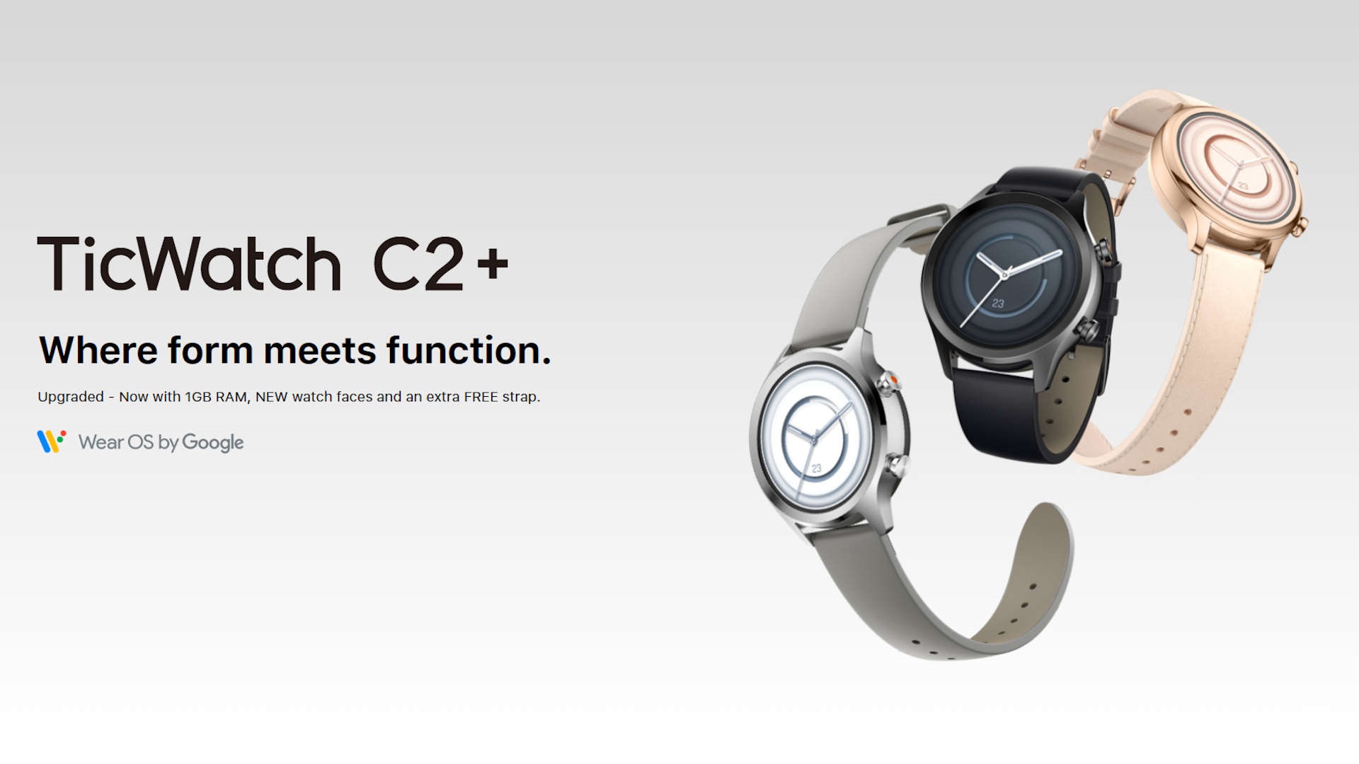 Ticwatch C2 Plus 1 GB di RAM Smartwatch Orologio Intelligente