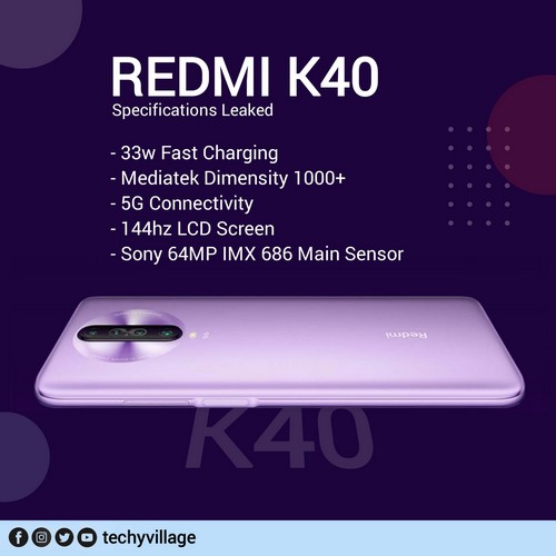 redmi k40 5g display fotocamera leak