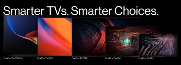 OnePlus TV 55U1, 43Y1 e 32Y1 ufficiali