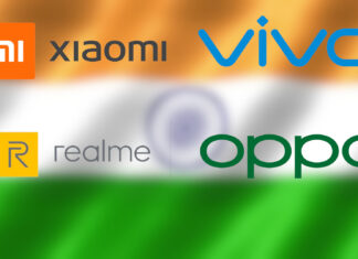 xiaomi vivo oppo realme top 5 vendite india 2