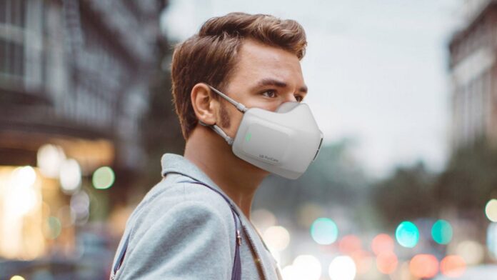 lg puricare wearable air purifier mascherina smart