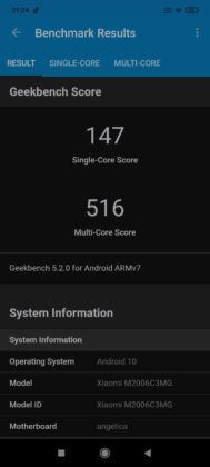 Redmi 9C benchmark