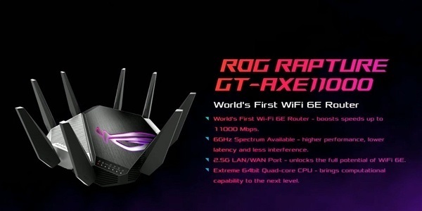 asus rog rapture gt-axe11000 router wi-fi 6e 2