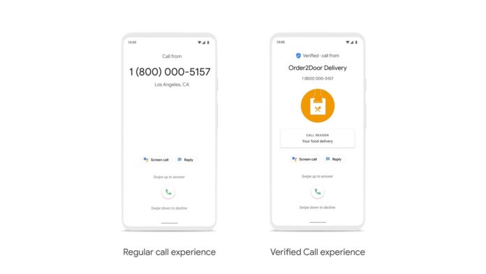 google telefono chiamate verificate verified calls android